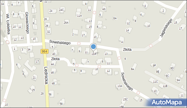 Wieliczka, Sowińskiego Józefa, gen., 11A, mapa Wieliczka