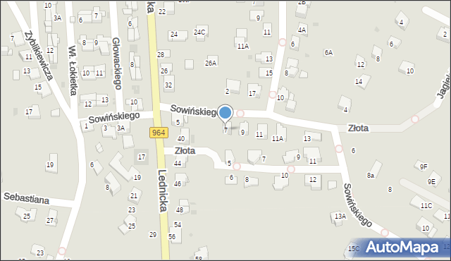 Wieliczka, Sowińskiego Józefa, gen., 7, mapa Wieliczka