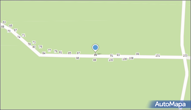 Władysławów, Sosnowa, 89, mapa Władysławów