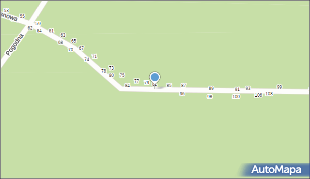 Władysławów, Sosnowa, 90, mapa Władysławów