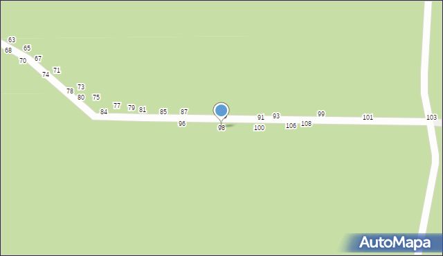 Władysławów, Sosnowa, 98, mapa Władysławów