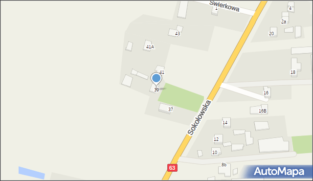 Wola Suchożebrska, Sokołowska, 39, mapa Wola Suchożebrska