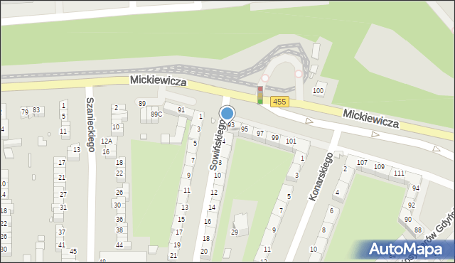 Wrocław, Sowińskiego Józefa, gen., 2, mapa Wrocławia