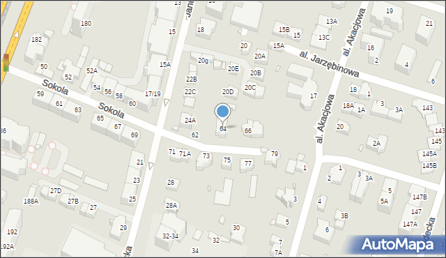 Wrocław, Sokola, 64, mapa Wrocławia