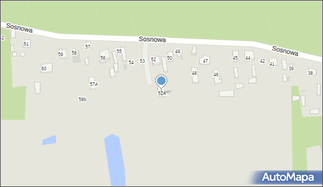 Wyszków, Sosnowa, 52A, mapa Wyszków