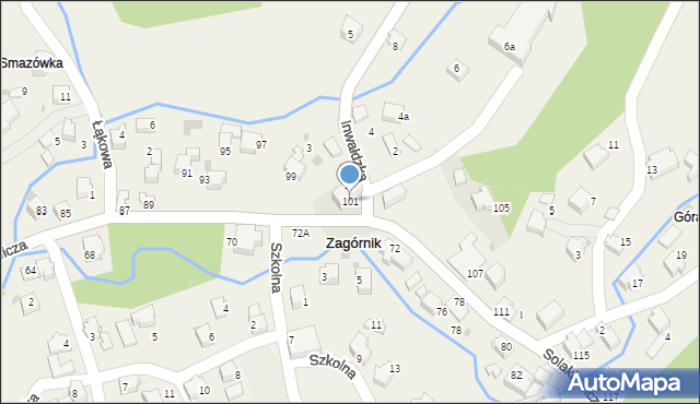 Zagórnik, Solakiewicza Leszka, ks., 101, mapa Zagórnik