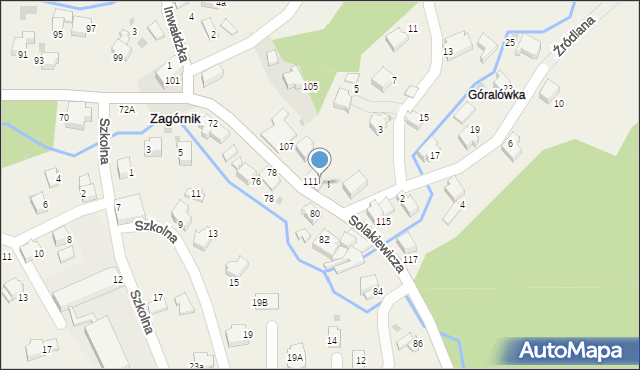 Zagórnik, Solakiewicza Leszka, ks., 113, mapa Zagórnik