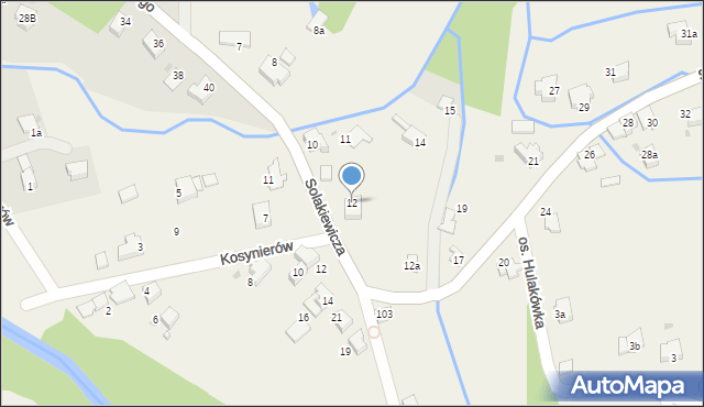 Zagórnik, Solakiewicza Leszka, ks., 12, mapa Zagórnik