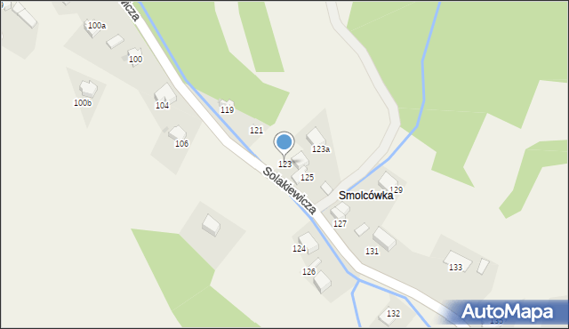 Zagórnik, Solakiewicza Leszka, ks., 123, mapa Zagórnik