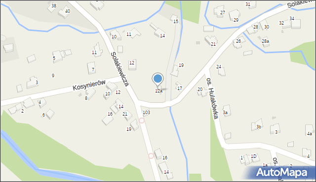 Zagórnik, Solakiewicza Leszka, ks., 12a, mapa Zagórnik