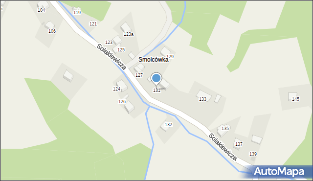 Zagórnik, Solakiewicza Leszka, ks., 131, mapa Zagórnik