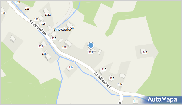 Zagórnik, Solakiewicza Leszka, ks., 133, mapa Zagórnik