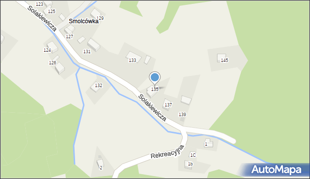 Zagórnik, Solakiewicza Leszka, ks., 135, mapa Zagórnik