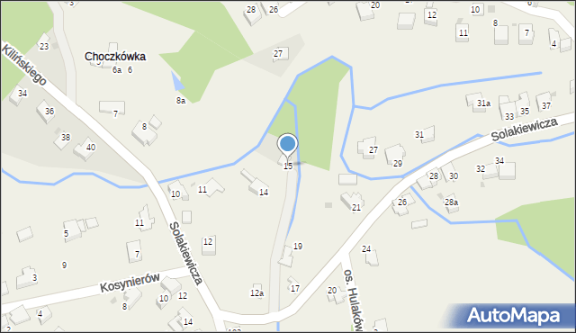 Zagórnik, Solakiewicza Leszka, ks., 15, mapa Zagórnik