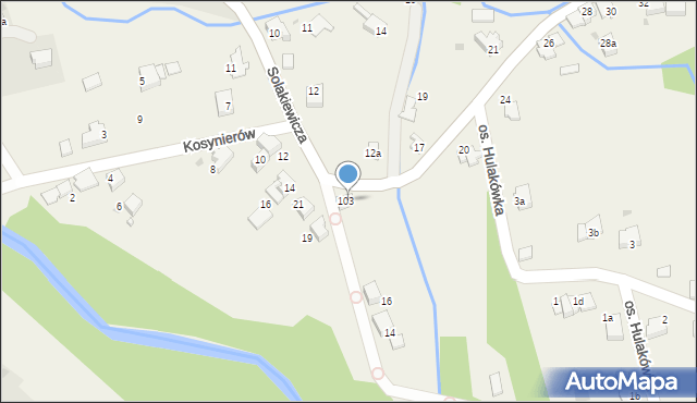 Zagórnik, Solakiewicza Leszka, ks., 16, mapa Zagórnik