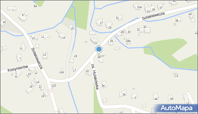 Zagórnik, Solakiewicza Leszka, ks., 24, mapa Zagórnik