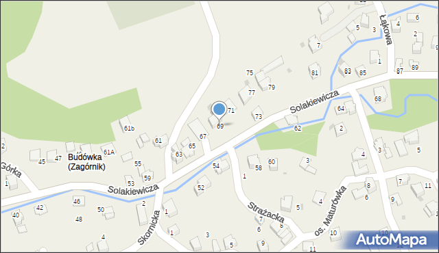 Zagórnik, Solakiewicza Leszka, ks., 69, mapa Zagórnik