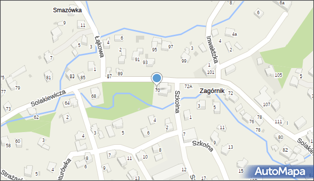 Zagórnik, Solakiewicza Leszka, ks., 70, mapa Zagórnik