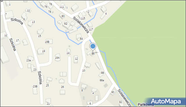 Zagórnik, Solakiewicza Leszka, ks., 86, mapa Zagórnik