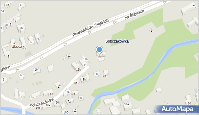 Zakopane, Sobczakówka, 10, mapa Zakopanego