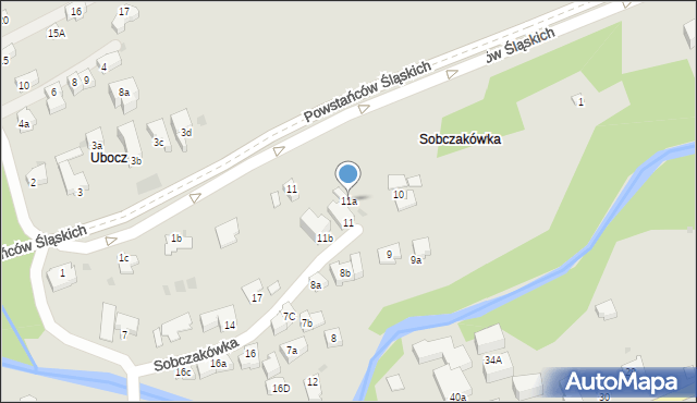 Zakopane, Sobczakówka, 11a, mapa Zakopanego