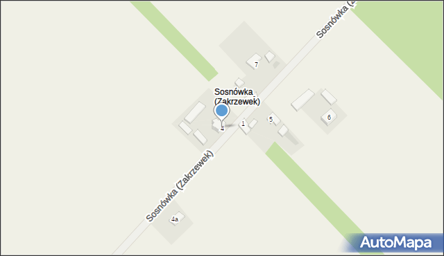 Zakrzewek, Sosnówka (Zakrzewek), 4, mapa Zakrzewek