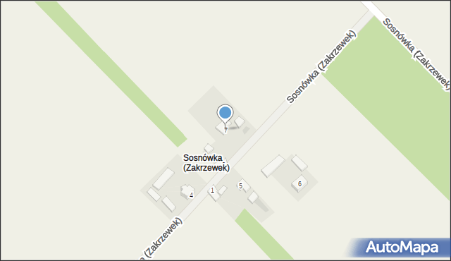 Zakrzewek, Sosnówka (Zakrzewek), 7, mapa Zakrzewek