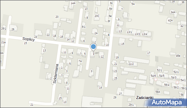 Zaścianki, Soplicy Jacka, 1, mapa Zaścianki
