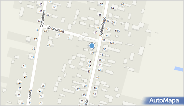 Zawada, Sobieskiego, 39, mapa Zawada
