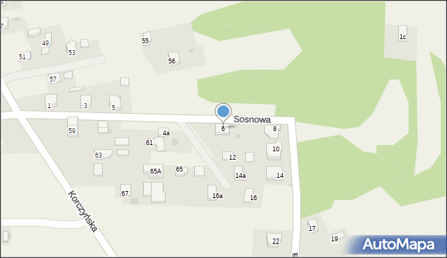 Zbludowice, Sosnowa, 6, mapa Zbludowice
