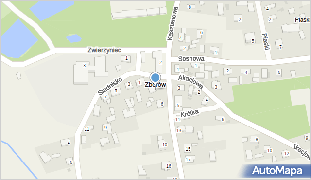 Zborów, Solecka, 4b, mapa Zborów