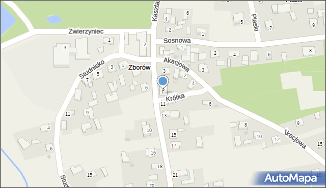 Zborów, Solecka, 9, mapa Zborów