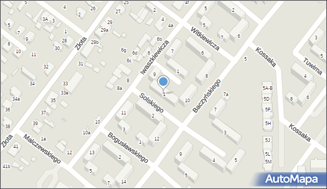 Zduńska Wola, Solskiego Ludwika, 1, mapa Zduńska Wola