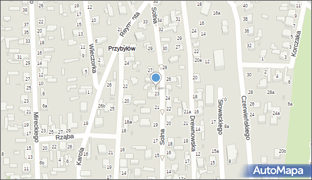 Zgierz, Solna, 23a, mapa Zgierz