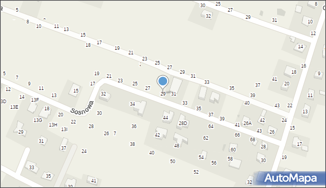 Zgłobice, Sosnowa, 29, mapa Zgłobice