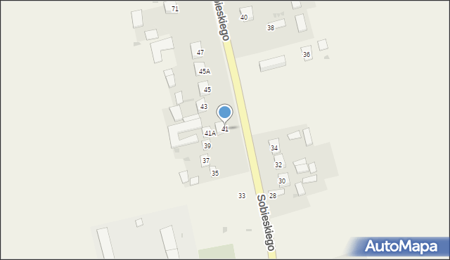 Żółkiewka-Osada, Sobieskiego, 41, mapa Żółkiewka-Osada
