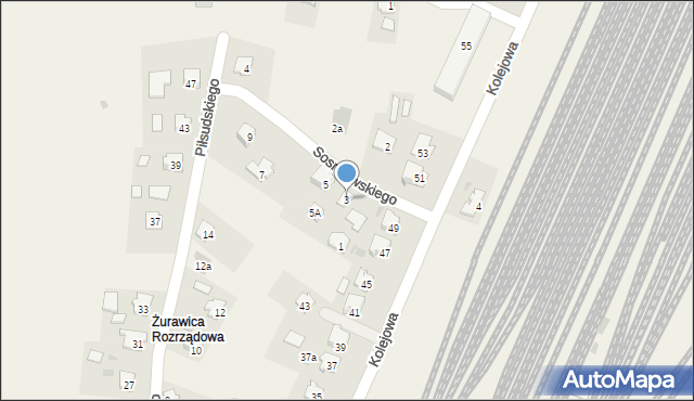 Żurawica, Sosnkowskiego Kazimierza, gen., 3, mapa Żurawica