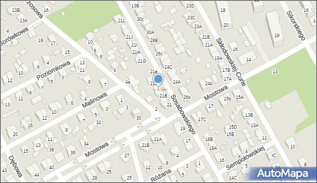 Żyrardów, Sosabowskiego Stanisława Franciszka, gen., 21C, mapa Żyrardów