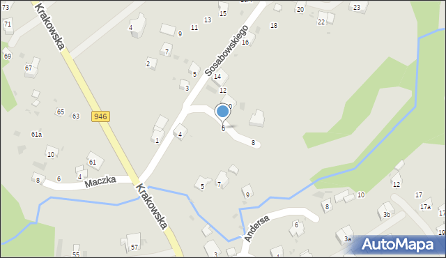 Żywiec, Sosabowskiego Stanisława Franciszka, gen., 6, mapa Żywiec