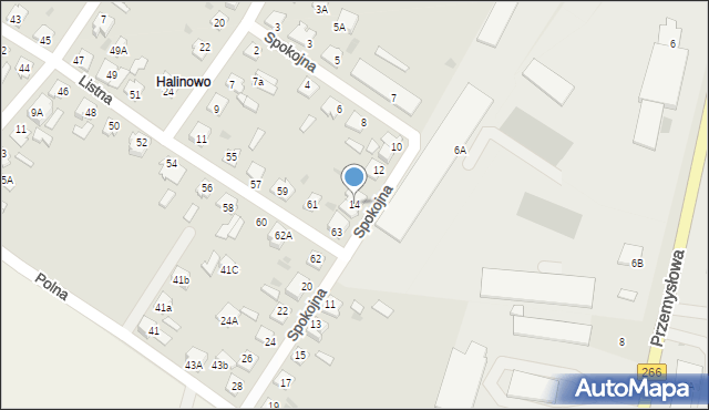 Aleksandrów Kujawski, Spokojna, 14, mapa Aleksandrów Kujawski