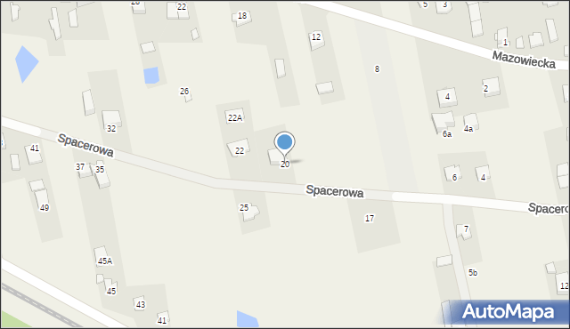 Aleksandrówka, Spacerowa, 20, mapa Aleksandrówka