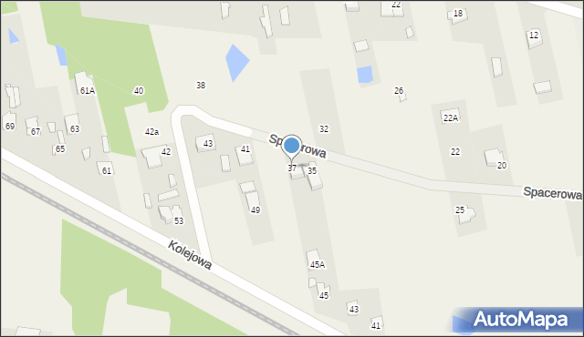 Aleksandrówka, Spacerowa, 37, mapa Aleksandrówka