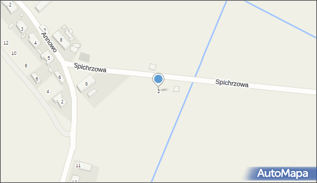 Annowo, Spichrzowa, 2, mapa Annowo