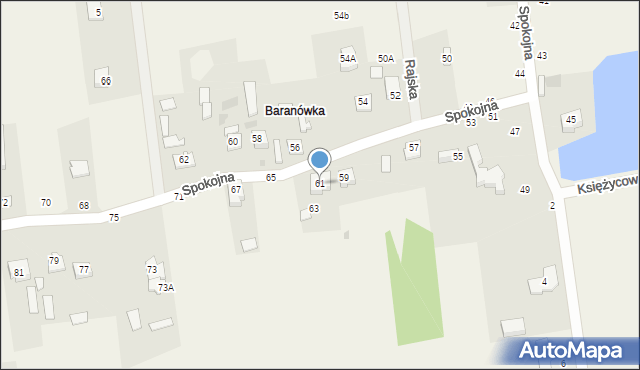 Augustówek, Spokojna, 61, mapa Augustówek