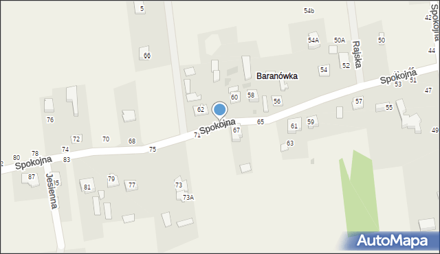 Augustówek, Spokojna, 69, mapa Augustówek