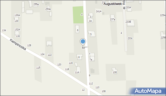 Augustówek, Spokojna, 6A, mapa Augustówek