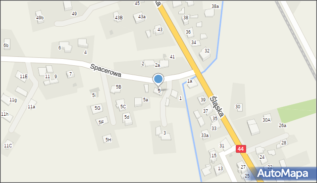 Babice, Spacerowa, 5, mapa Babice