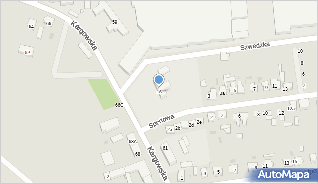 Babimost, Sportowa, 1A, mapa Babimost