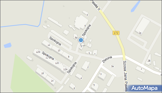 Barwice, Spokojna, 3, mapa Barwice