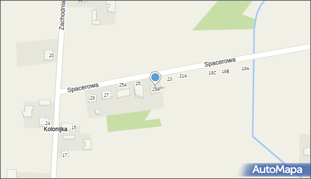 Bednary, Spacerowa, 23A, mapa Bednary